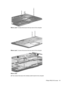 Page 151Where used: 4 screws that secure the top cover to the computer
Where used: 2 screws that secure the top cover to the computer
Where used:
(1) Two screws that secure the wireless switch board to the computer
Phillips PM2.5×5.0 screw 141 