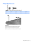 Page 143Phillips PM2.5×8.0 screw
ColorQuantityLengthThreadHead width
Black 37 8.0 mm 2.5 mm 5.0 mm
Where used:
(1) One screw that secures the optical drive to the computer
(2) One screw that secures the keyboard to the computer
(3) Two screws that secure the display assembly to the computer
Phillips PM2.5×8.0 screw 133 