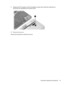 Page 899.Release the ZIF connector to which the fingerprint reader board cable (1) is attached and
disconnect the cable (2) from the system board.
10.Remove the top cover.
Reverse this procedure to install the top cover.
Component replacement procedures 79 