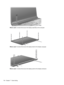 Page 144Where used: 2 screws that secure the display assembly to the computer
Where used: 5 screws that secure the display bezel to the display computer
Where used: 4 screws that secure the display panel to the display enclosure
134 Chapter 7   Screw listing 