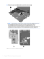 Page 846.Remove the system board (3) by sliding it up and to the right at an angle.
NOTE:System boards for use with computer models equipped with an AMD processor have
the Southbridge chip located on the bottom of the board. A thermal pad is used on
the Southbridge chip (1) and the base enclosure heat sink (2) that services it. The
thermal material must be thoroughly cleaned from the surfaces of the system board and the heat
sink attached to the base enclosure each time the system board is removed. Replacement...