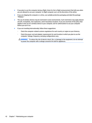 Page 52BIfyouplantousethecomputerduringa