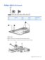 Page 129Phillips PM2.5×4.0 screw
ColorQuantityLengthThreadHead diameter
Black 8 4.0 mm 2.5 mm 5.0 mm
Where used:
(1) Four screws that secure the system board to the base enclosure
(2) Two screws that secure the audio connector board to the base enclosure
Phillips PM2.5×4.0 screw 121 