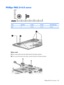 Page 114Phillips PM2.5×4.0 screw
ColorQuantityLengthThreadHead diameter
Black 8 4.0 mm 2.5 mm 5.0 mm
Where used:
(1) Four screws that secure the system board to the base enclosure
(2) Two screws that secure the audio connector board to the base enclosure
Phillips PM2.5×4.0 screw 107 