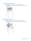 Page 392-finger click (select models only)
2-finger click allows you to make menu selections for an object on the screen.
●Place two fingers on the TouchPad zone and press down to open the options menu for the
selected object.
Flicking (select models only)
Flicking allows you to navigate through screens or quickly scroll through documents.
●Place three fingers on the TouchPad zone and flick your fingers in a light, quick motion up,
down, left or right.
Using TouchPad gestures 29 