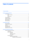 Page 5Table of contents
1  Product description ........................................................................................................................................ 1
2  External component identification ................................................................................................................ 5
Top components ................................................................................................................................... 5
Display components...