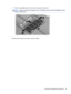 Page 536.Pull the module (2) away from the slot at an angle and remove it.
NOTE:Memory modules are designed with a notch (3) to prevent incorrect installation into the
memory module slot.
Reverse this procedure to install a memory module.
Component replacement procedures 45 