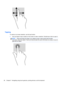 Page 38Tapping
To make an on-screen selection, use the tap function.
●Use one finger to tap an object on the screen to make a selection. Double-tap an item to open it.
NOTE: Press and hold your finger on an object to open a help screen that provides
information about the object. Press and hold provides the same information as using a mouse to
right-click an object.
28 Chapter 5   Navigating using touch gestures, pointing devices, and the keyboard 