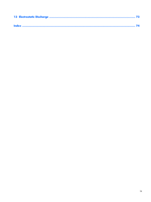 Page 913  Electrostatic Discharge .................................................................................................. 73
Index ................................................................................................................................. 74
ix 