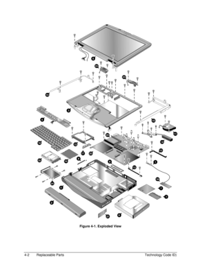 Page 924-2  Replaceable Parts  Technology Code ID) 
 
Figure 4-1. Exploded View  