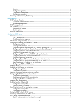Page 476ii 
Overview ··················\
··················\
··················\
··················\
··················\
··················\
····························\
··················\
······ 26 
Configuration guidelines ··················\
··················\
··················\
··················\
··················\
············ ··················\
·············· 26 
Configuration prerequisites ··················\
··················\
··················\
··················\
··················\
·········...