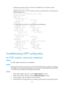 Page 816 127 
The BFD session between Switch A and Switch B is deleted and no information is output.  
 display bfd session 
# Display routes to 120.1.1.0/24 on Switch A, an d you can see that Switch A communicates with 
Switch B through Switch C.  
 display ip routing-table 120.1.1.0 verbose 
Routing Table : Public 
Summary Count : 2 
  Destination: 120.1.1.0/24 
     Protocol: OSPF            Process ID: 1 
   Preference: 10                    Cost: 4 
 IpPrecedence:                    QosLcId: 
      NextHop:...