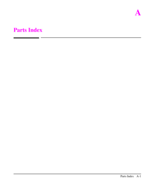 Page 180A
Parts Index
Parts Index A-1 