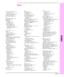 Page 200Index
A
AC power distribution  5-6
circuitry 5-6
accessories and supplies 8-5
acoustic emissions  1-6
assistance, technical  1-12
B
background scatter  7-16
black page  7-16
blank page
all pages  7-18
occasional 7-18
bottom assemblies
DC Controller  6-44
formatter PCA 6-47
memory door guide 6-42
motor 6-43
C
cable pinouts 7-30
cables
replaceable  8-6
capacities: output tray  1-3
caution messages 6-3
CDRH B-1
Center for Devices and Radiological
Health (CDRH) B-1
character voids  7-16
circuit protection...