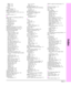 Page 202PRNT 5-19
STBY 5-19
WAIT 5-19
printing
self test page  3-7
priority of errors  7-7
PRNT, printer timing  5-19
product information 1-1 to 1-16, 3-1 to
3-12
product overview 1-7
R
radio frequency interference, RFI B-4
RAM 5-8
described  5-8
random access memory
described  5-8
read only memory
described  5-8
ready light  3-3
regulatory information  B-1 to B-4
related documentation  1-10 to 1-11
remanufactured assemblies 1-10
removal and replacement
back cover 6-6
bottom assemblies 6-42
conductive grease...