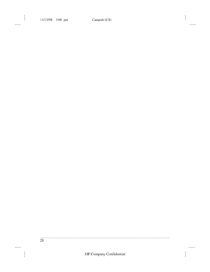 Page 3211/13/98    3:08  pm Catapult (US)
.........................................................................................................................................
28
HP Company Confidential 