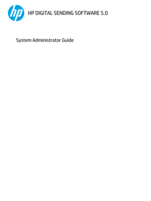 Page 1HP DIGITAL SENDING SOFTWARE 5.0
System Administrator Guide 