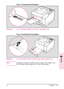 Page 65
Tray 1 Letterhead Orientation
Tray 2 Letterhead Orientation
NoteLetterhead orientation is different when printing with a Duplex Unit.
See “Printing with the Duplex Unit,” later in this chapter.
Figure 4-5Tray 1 letterhead orientation: print-side up, top edge forward.
Figure 4-6Tray 2 letterhead orientation: print-side down, bottom edge forward.
4
Printing
ENPrinting 4-15 