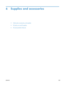 Page 1416 Supplies and accessories
●Order parts, accessories, and supplies
●
HP policy on non-HP supplies
●
HP anticounterfeit Web site
ENWW 129 