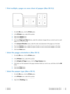 Page 57Print multiple pages on one sheet of paper (Mac OS X)
1.On the  File menu, click the  Print option.
2. In the Printer  menu, select this product.
3. Open the  Layout menu.
4. From the  Pages per Sheet  menu, select the number of page s that you want to print on each
sheet (1, 2, 4, 6, 9, or 16).
5. In the Layout Direction  area, select the order and placement of the pages on the sheet.
6. From the  Borders menu, select the type of border to print around each page on the sheet.
7. Click the  Print...
