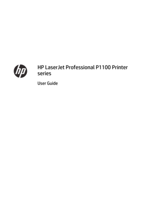 Page 3HP LaserJet Professional P1100 Printer
series
User Guide 