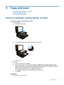 Page 215 Copy and scan
•Scan to a computer, memory device, or email
•Copy text or mixed documents
•Tips for copy and scan success
Scan to a computer, memory device, or email
To scan to a computer, memory device, or email.
1.Load the original.
a. Lift the lid on the product.
b. Load original print side down on the right front corner of glass.
c. Close the lid.
2.Start scan.
a. On the Home screen, touch Scan.
b. Select the destination by touching either Computer, USB Flash Drive, Memory Card or E-mail.
If you are...