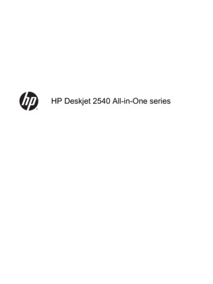 Page 1HP Deskjet 2540 All-in-One series 