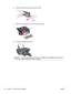 Page 46b.Remove the plastic tape using the pink pull tab.
c.Slide the ink cartridge into slot until it clicks into place.
d.Close the cartridge access door.
NOTE:The HP printer software prompts you to align the ink cartridges when you print a
document after installing the new ink cartridge.
42 Chapter 6   Work with ink cartridges ENWW 