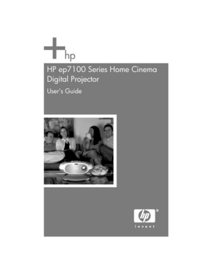 Page 1HP ep7100 Series Home Cinema 
Digital Projector
User’s Guide 