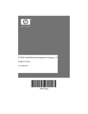 Page 84© 2004 Hewlett-Packard Development Company, L.P.
Printed in China
www.hp.com
5990 - 3663 