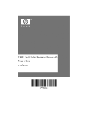 Page 84© 2004 Hewlett-Packard Development Company, L.P.
Printed in China
www.hp.com
5990 - 3664 