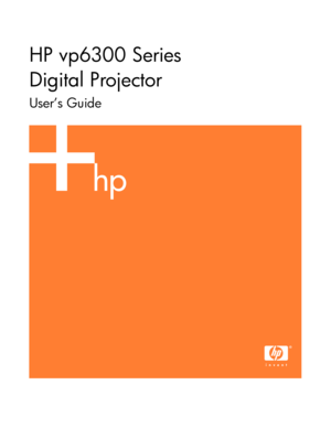 Page 1
HP vp6300 Series
Digital Projector
User’s Guide 