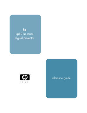 Page 11
hp
xp8010 series
digital projector
reference guide 