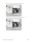 Page 1363.Remove one screw (callout 1), and then remove the base plate (callout 2).
Figure 2-117   Remove the high-voltage power supply (2 of 11)
2
1
4.Remove one screw (callout 1), and then remove the right-side guide (callout 2).
Figure 2-118   Remove the high-voltage power supply (3 of 11)
1
2
122 Chapter 2   Removal and replacement ENWW 