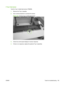 Page 159F Tray 4 feed sensorTest the Tray 4 media-feed sensor (PS8008)
1.Remove the Tray 4 cassette.
2. Use a small screwdriver to activate the sensor.
Figure 3-8   Test the Tray 4 media-feed sensor
3.Check the control-panel display for sensor response.
4. If there is no response, replace the optional Tray 4 assembly.
ENWW Tools for troubleshooting 145 