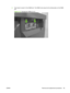 Page 732.Push down to seat it in the DIMM slot. The DIMM must snap into the locking tabs on the DIMM
slot.
Figure 2-15  Reinstall the DIMM (2 of 2)
ENWW Removal and replacement procedures 59 