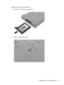 Page 101To install a hard drive in the upgrade bay:
1.Insert the hard drive into the upgrade bay.
2.Tighten the upgrade bay screw.
Replacing a drive in the upgrade bay 91 