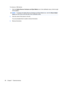 Page 108To remove a 1394 device:
1.Click the Safely Remove Hardware and Eject Media icon in the notification area, at the far right
of the taskbar.
NOTE:To display the Safely Remove Hardware and Eject Media icon, click the Show hidden
icons icon (the arrow at the left side of the notification area).
2.Click the name of the device in the list.
You are prompted that it is safe to remove the device.
3.Remove the device.
98 Chapter 7   External devices 