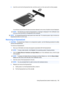 Page 1152.Insert the card into the ExpressCard slot, and then push in on the card until it is firmly seated.
You will hear a sound when the device has been detected, and a menu of options may be displayed.
NOTE:The first time you insert an ExpressCard, a message is displayed in the notification area
to let you know the device is recognized by the computer.
NOTE:An inserted ExpressCard uses power even when idle. To conserve power, stop or remove an
ExpressCard when it is not in use.
Removing an ExpressCard...