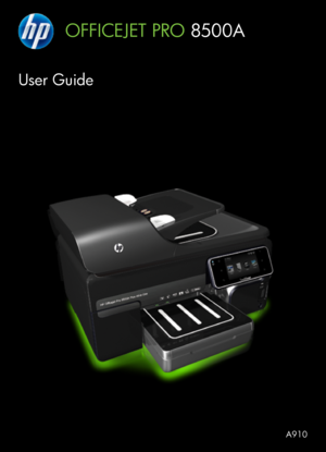 Page 1
OFFICEJET PRO 8500A
A910
User Guide 