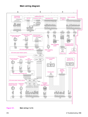 Page 221EN 6 Troubleshooting219
Main wiring diagram
Figure 121. Main wiring (1 of 2) 