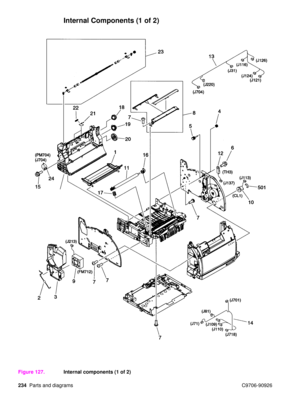 Page 236234Parts and diagrams C9706-90926
Internal Components (1 of 2) 
Figure 127.Internal components (1 of 2) 