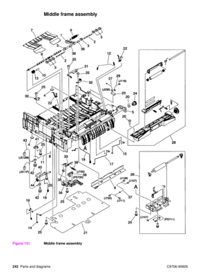 Page 244242Parts and diagrams C9706-90926
Middle frame assembly
Figure 131.Middle frame assembly 