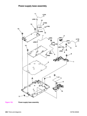 Page 248246Parts and diagrams C9706-90926
Power-supply base assembly
Figure 133.Power-supply base assembly 