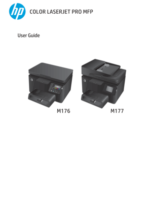 Page 1COLOR LASERJET PRO MFP 
User Guide
M176M177
OK
X  