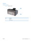 Page 113Diagrams
Plug/jack locations
Figure 3-2  Plug/jack locations
2
1
ItemDescription
1USB port
2Power connector
ENWW Tools for troubleshooting 95 