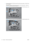 Page 742.HP LaserJet Professional P1100 Printer series: Remove three screws (callout 1), and then remove
the PCA (callout 2).
HP LaserJet Professional P1100w Printer series: Remove three screws (callout 1), release one
tab (callout 2), and then remove the PCA (callout 3).
Figure 2-26   Remove the formatter PCA (HP LaserJet Professional P1100 Printer series; 3 of 4)
2
1
Figure 2-27  Remove the formatter PCA (HP LaserJet Professional P1100w Printer series; 4 of 4)
2
1
3
56 Chapter 2   Removal and replacement ENWW 