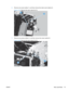 Page 936.Remove one screw (callout 1), and then remove the motor cover (callout 2).
Figure 2-59   Remove the main motor (6 of 7)
1
2
7.Remove two screws (callout 1), and then remove the motor (callout 2).
Figure 2-60  Remove the main motor (7 of 7)
2
1
ENWW Main assemblies 75 