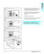 Page 2075With the notch (A) pointing downward,
firmly insert the board at a 30° angle into
the farthest open slot to the right.
6Move the board to the right until it snaps
into a position perpendicular to the
printer.
7Replace the access panel.
8Close the access door, reconnect the power
cord, and turn the printer ON. 
6
7
5
8
After installing the PostScript SIMM, see
“Switching printer personalities” in Chapter 5 .
D
SIMM
Installation
ENSIMM Installation  D-3 