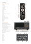 Page 11Easy to use remote control
1 Power On 
2  Power Off
3  Function 2
4  Lens Zoom +/-
5  Lens Shift
6  LED Indicator
7  Display Mode
8  Keystone +/-
9  TV Tigger On/Off
10  YPbPr
11  RE-sync
12  VGA 1
13  Audio In (VGA 1 & 2)
14  BNC
15  S-Video
16  Numberd keypad (for password input)
17  Freeze
18  AV Mute
19  Function 1
20  Lens Focus +/-
21  Enter Help
22  Four Directional Select Keys
23  Menu
24  Format (Image Aspect Ratio)
25  Information
26  HDMI 1
27  HDMI 2
28  Video
Input/Output Connections
29...